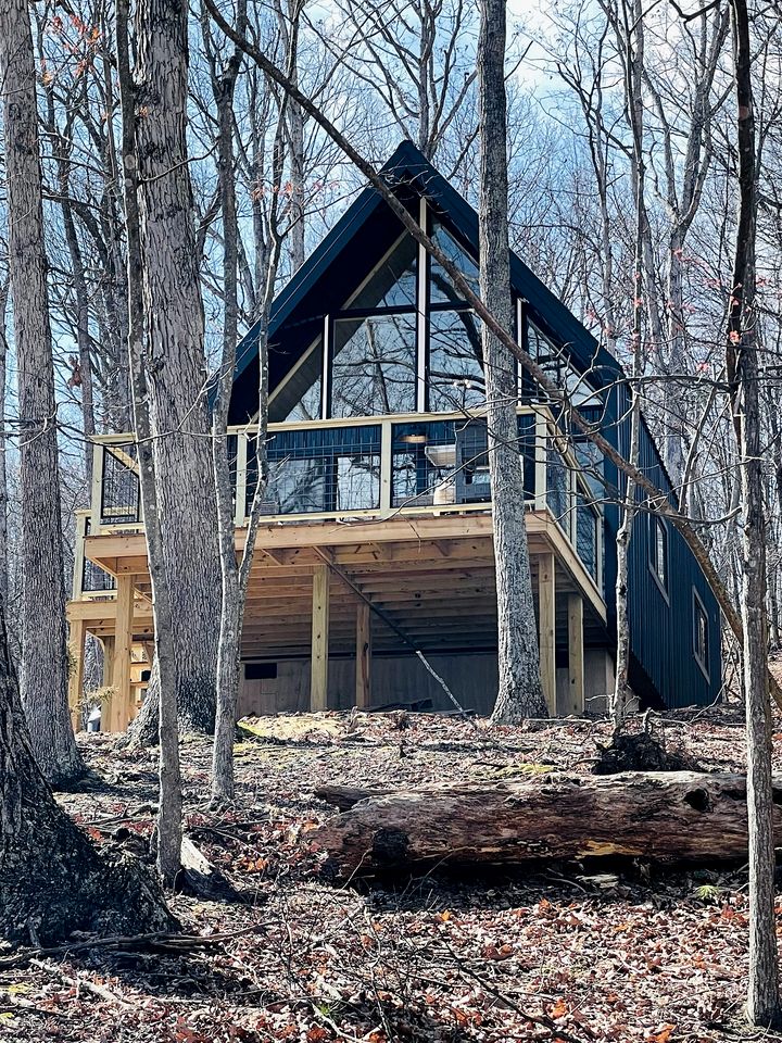 Gorgeous A-Frame Cabin Nestled in the Trees near Lost River, West Virginia