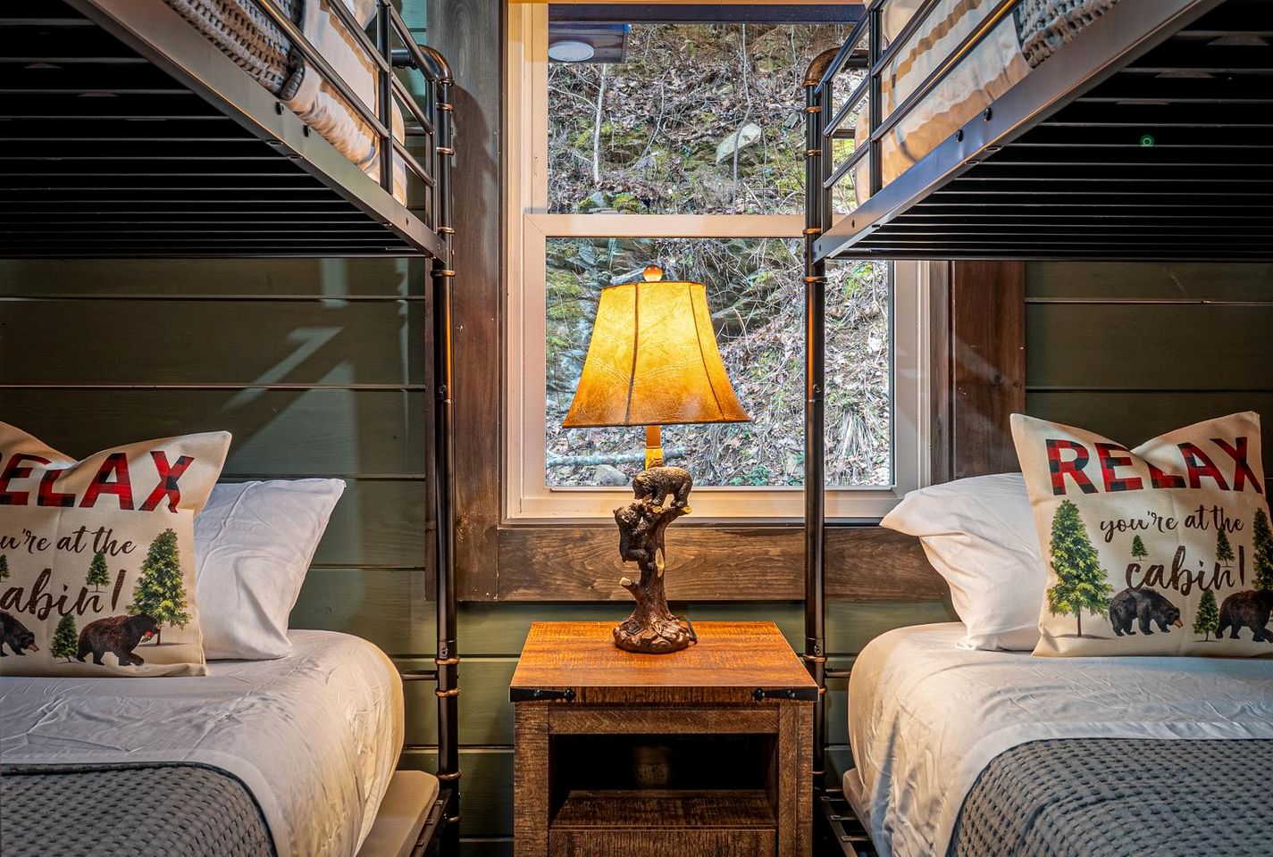 Smoky Mountain Cabin Retreat with Hot Tub, Game Room, Mini Golf & Creek Views in Pigeon Forge, Tennessee