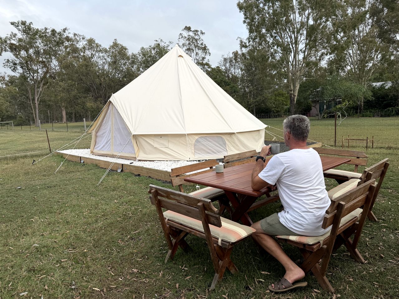 Family-Friendly Farm Glamping Experience with Camp Kitchen and Play Areas in Queensland, Australia