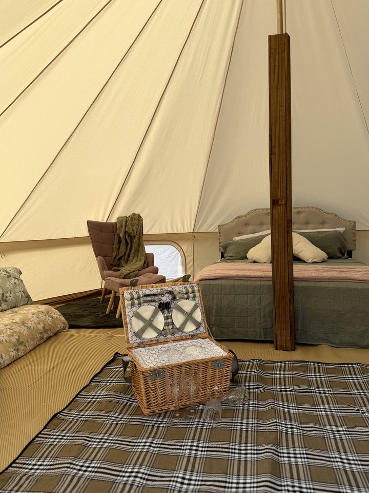 Family-Friendly Farm Glamping Experience with Camp Kitchen and Play Areas in Queensland, Australia