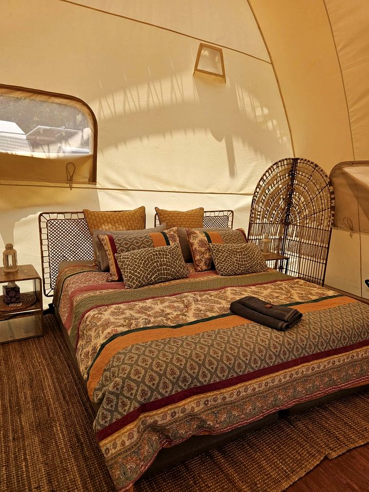 Boutique Glamping Escape with Fireplace & Alfresco Dining in Victoria, Australia