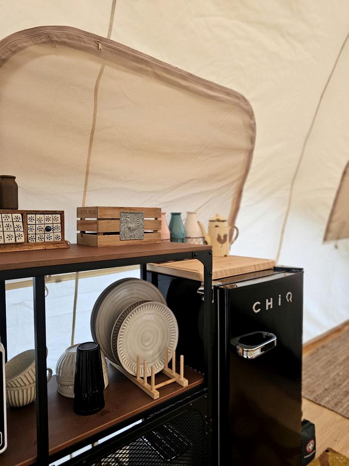 Opulent Glamping Escape with Lake Views & Outdoor Firepit in Victoria, Australia