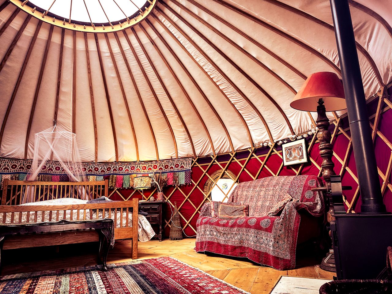 Exclusive Eco Hillside Retreat with Luxury Yurts & Hilltop Caravan in Penne d'Agenais, France