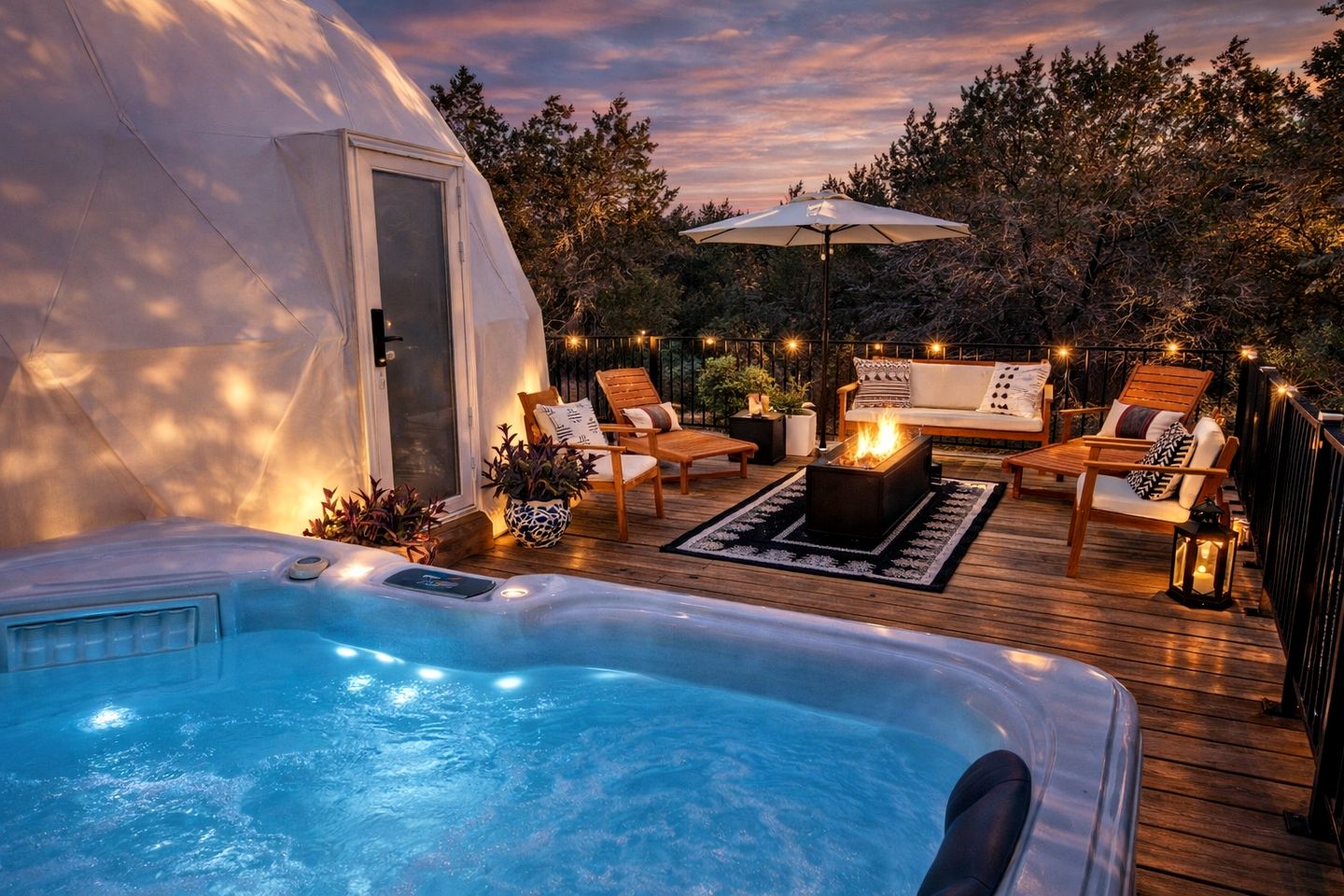 Bucket List Geodome Stay with Big Sky Views, Wildlife Spotting and Cozy Fireplace Lounge in Bertram, Texas