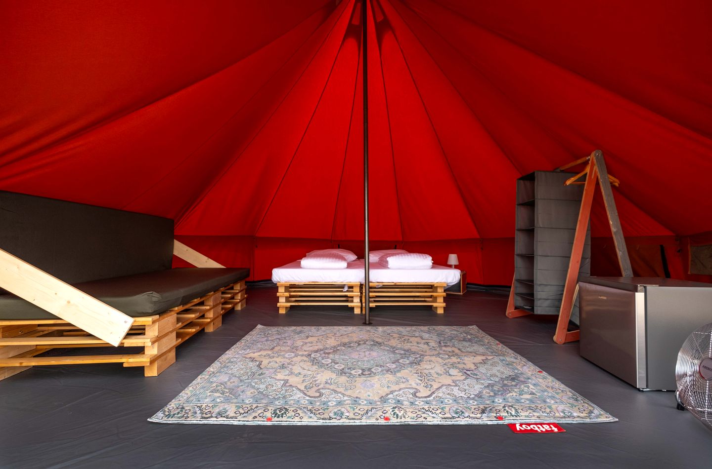 Stylish Glamping Tent Stay with Shaded Terrace & Ambient Lighting in Faro District, Portugal