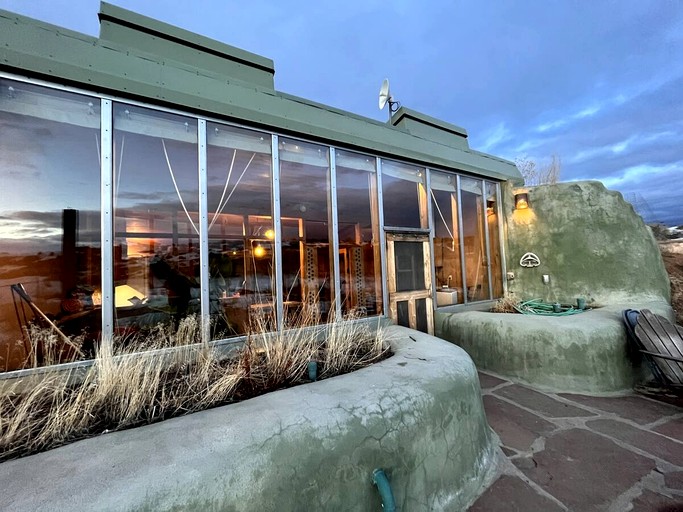 Secluded Sustainable Earthship Retreat with Off-Grid Living Near Tres Piedras, New Mexico
