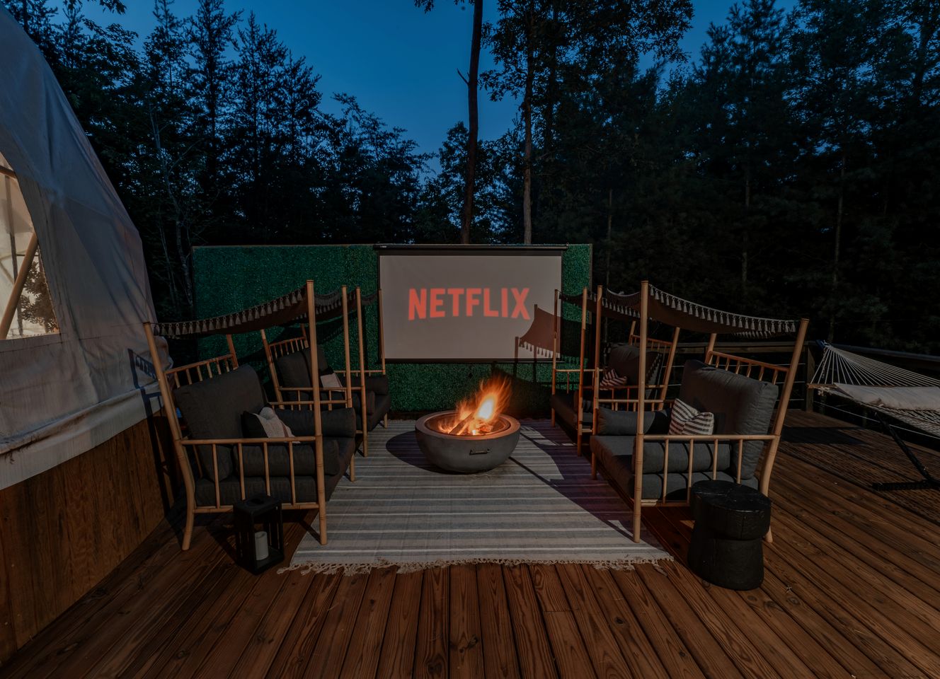Luxury Geodesic Glamping Dome with Rain Shower & Loft Escape in Mineral Bluff, Georgia