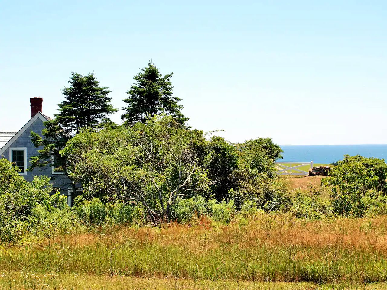 Peaceful Ocean-View Cottage on a Family Farm with Patio on Block Island, Rhode Island