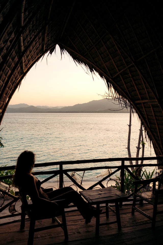 Serene Beachfront Eco Resort with Snorkeling Reef Access near El Nido, Palawan