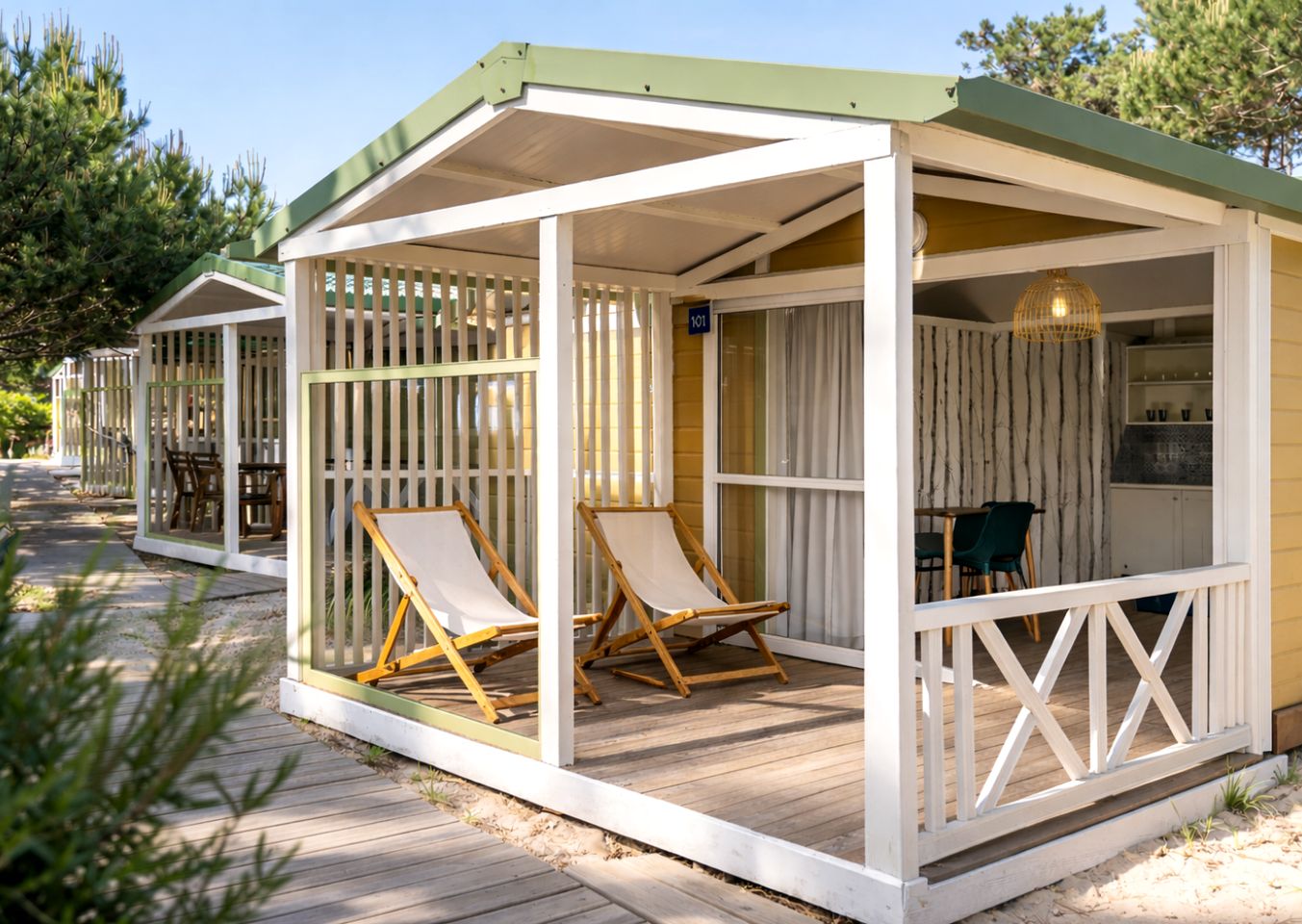 Cozy Bungalow with Covered Terrace & Pool Access Near Nazaré, Portugal