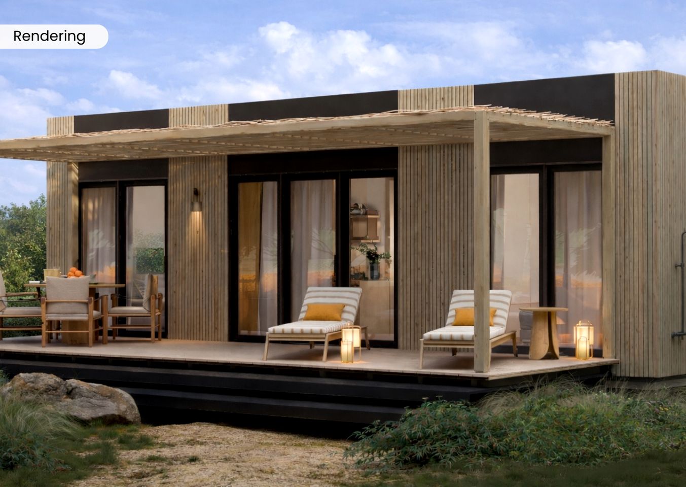 Scenic Bungalow with Panoramic Terrace and Pool Access Near Nazaré, Portugal