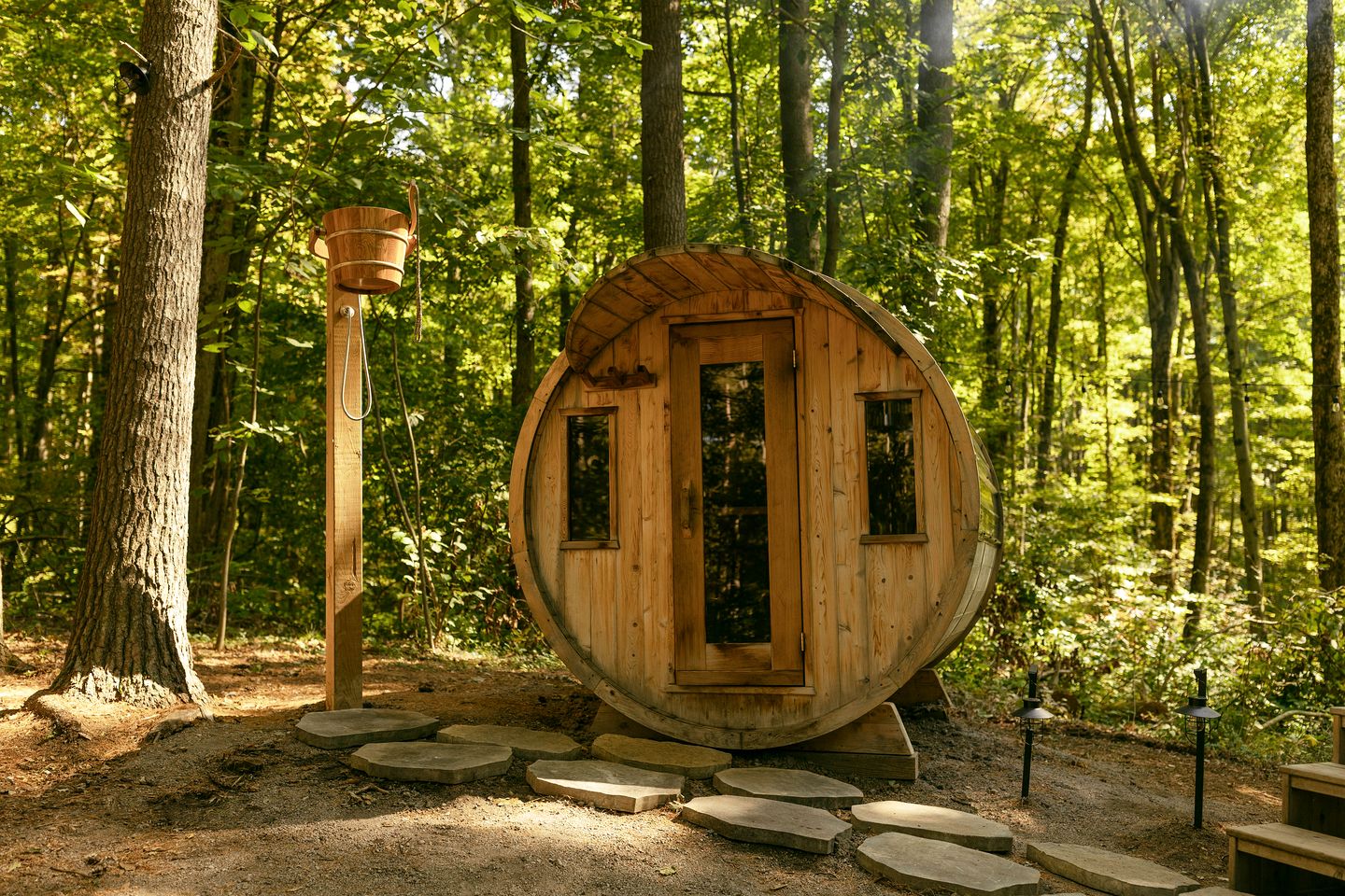 Secluded Forest Tiny House with Wood-Fired Sauna & Hot Tub Near Norfolk County, Simcoe, Ontario