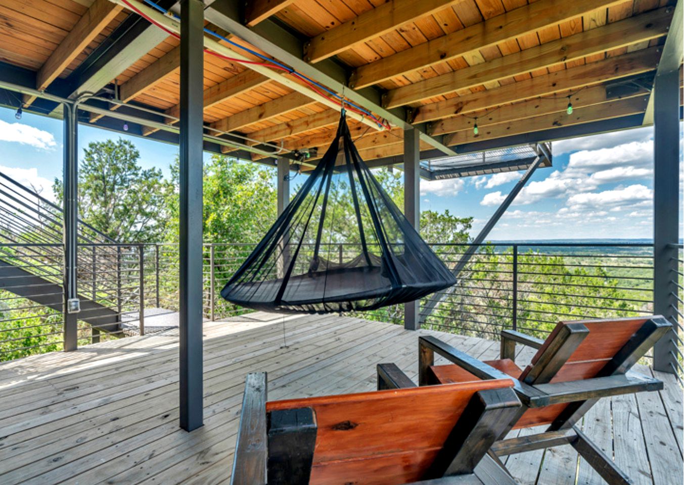 Stunning A-Frame with Folding Glass Walls & Open-Air Living in Cottonwood, Texas
