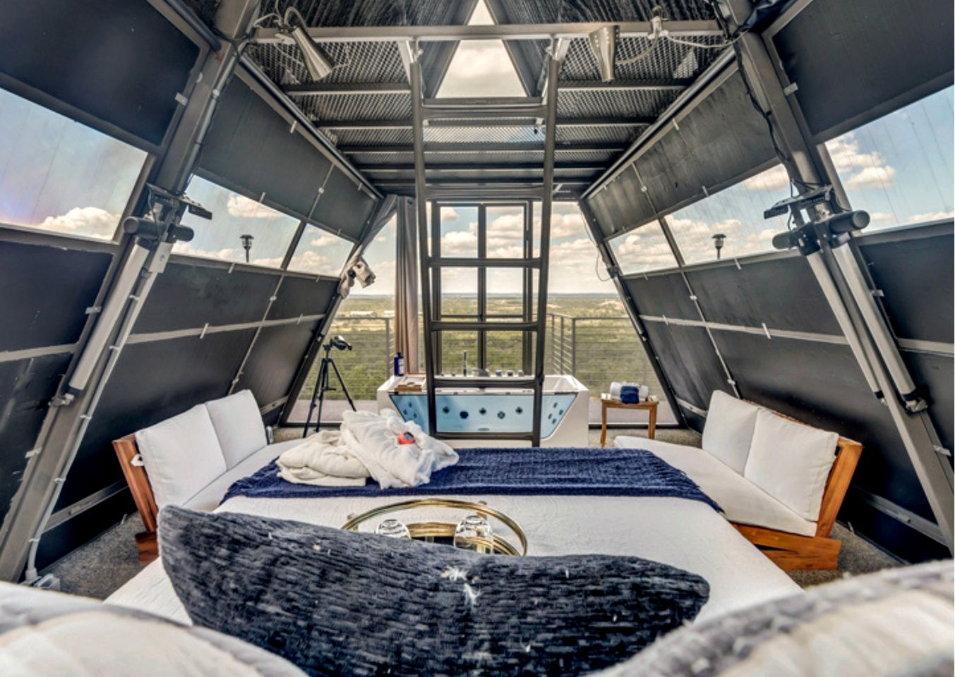 Stunning A-Frame with Folding Glass Walls & Open-Air Living in Cottonwood, Texas