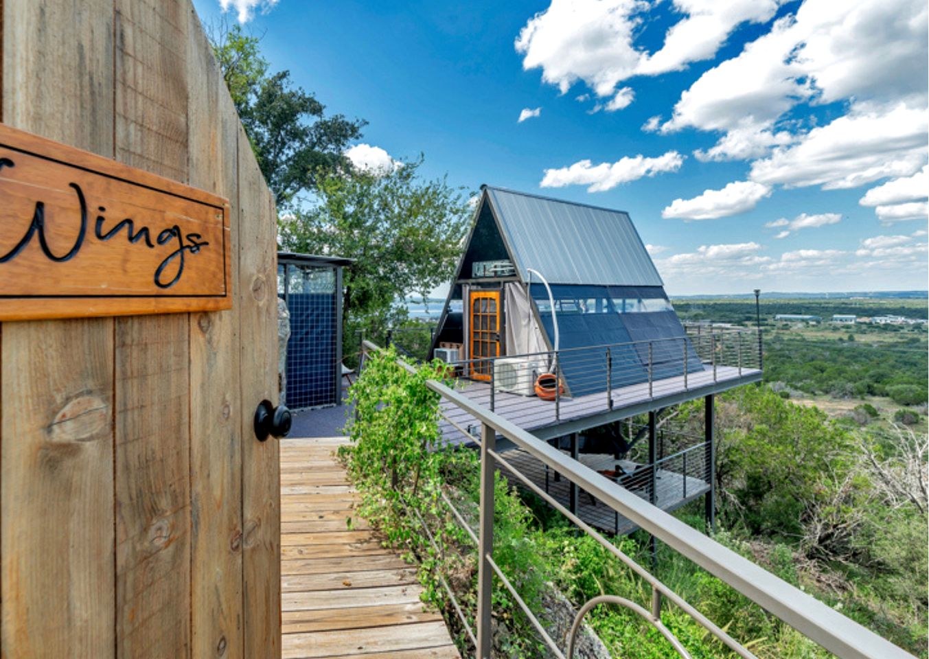 Stunning A-Frame with Folding Glass Walls & Open-Air Living in Cottonwood, Texas