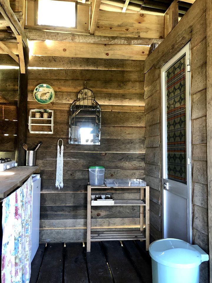 Serene Eco Cabin Retreat with Wood-Fired Sauna & Mountain Spring Plunge Near Monchique, Algarve