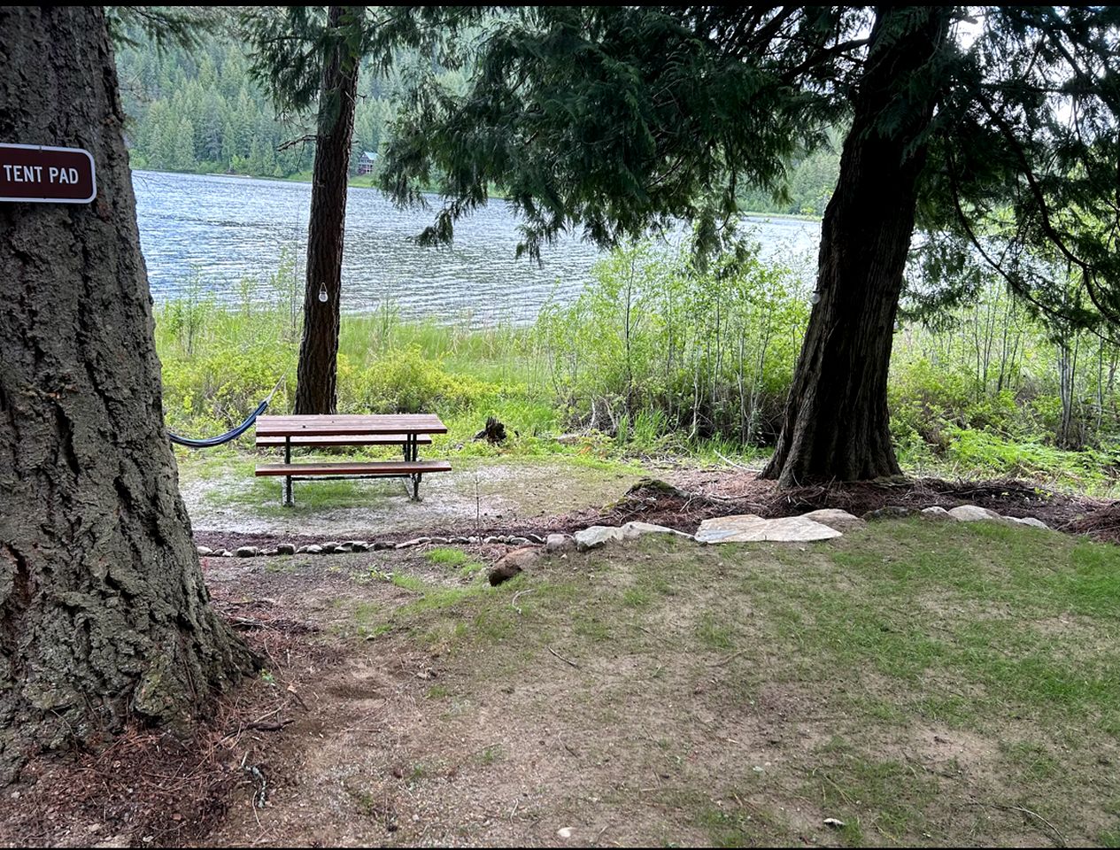 Scenic Off-Grid Campsite Overlooking Crystal Clear Lake in Sagle, Idaho