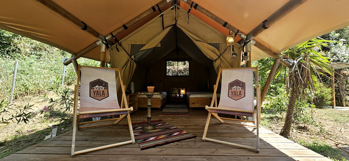 Cozy Stylish Glamping Tents with Cork Oak Forest Views Near Pedrógão Grande, Central Portugal
