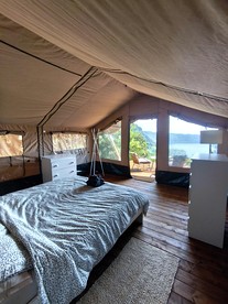 Serene Safari Tent with Panoramic Lake Views near Rome, Lazio, Italy photo 3
