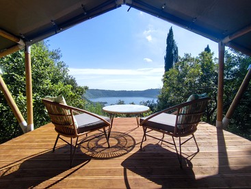 Serene Safari Tent with Panoramic Lake Views near Rome, Lazio, Italy - Photo 2