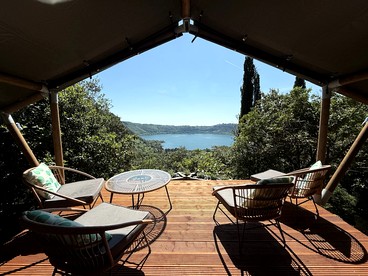 Serene Safari Tent with Panoramic Lake Views near Rome, Lazio, Italy - Photo 3