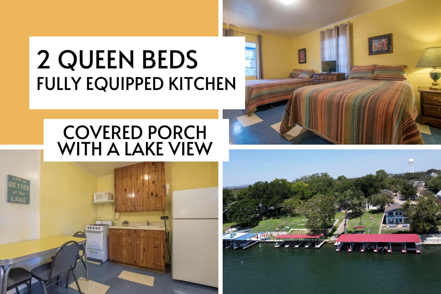 Lakefront Cabin Rental with Shared Swimming Pool in Texas Hill Country