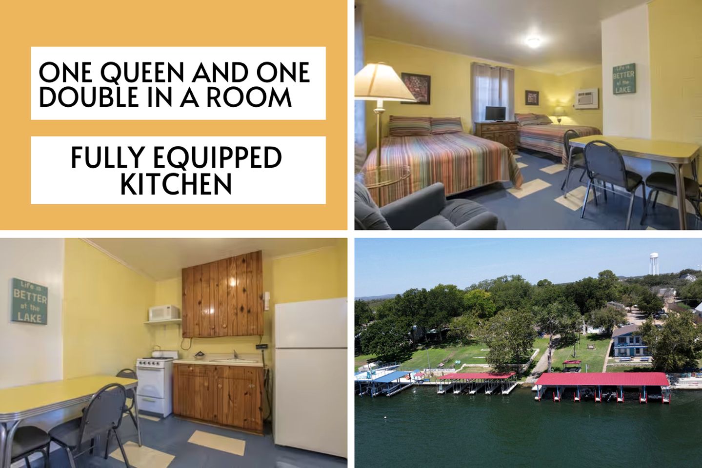 Homey Cabin Rental with Boat Docks on Lake LBJ in Kingsland, Texas