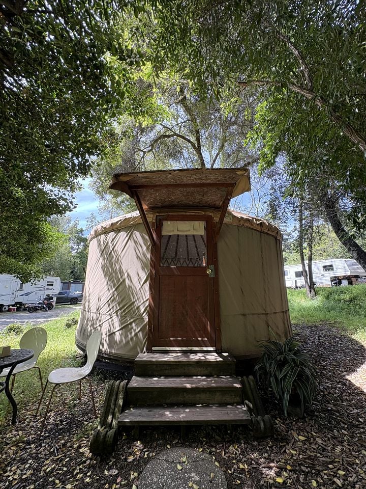 Clothing-Optional Yurts Nestled in Santa Cruz Mountains, California