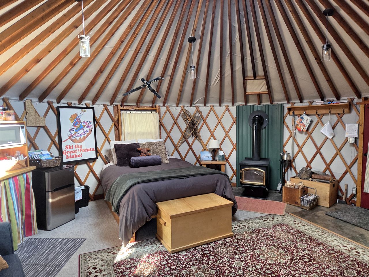Secluded Cozy Yurt for Luxury Camping near Pocatello, Idaho