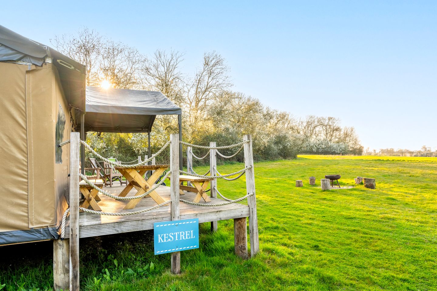 Furnished Tented Cabin for Luxury Camping in Suffolk County, England