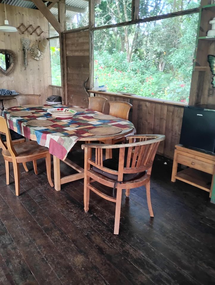 Secluded Cabin with Private Deck Overlooking Organic Garden in Pahoa, Hawaii