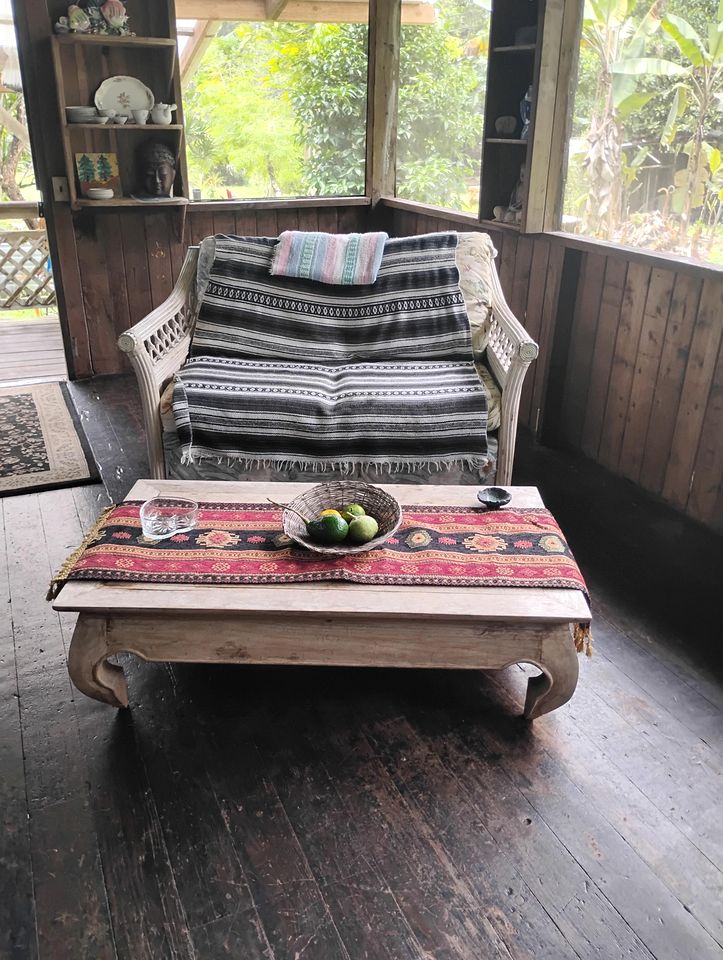 Secluded Cabin with Private Deck Overlooking Organic Garden in Pahoa, Hawaii