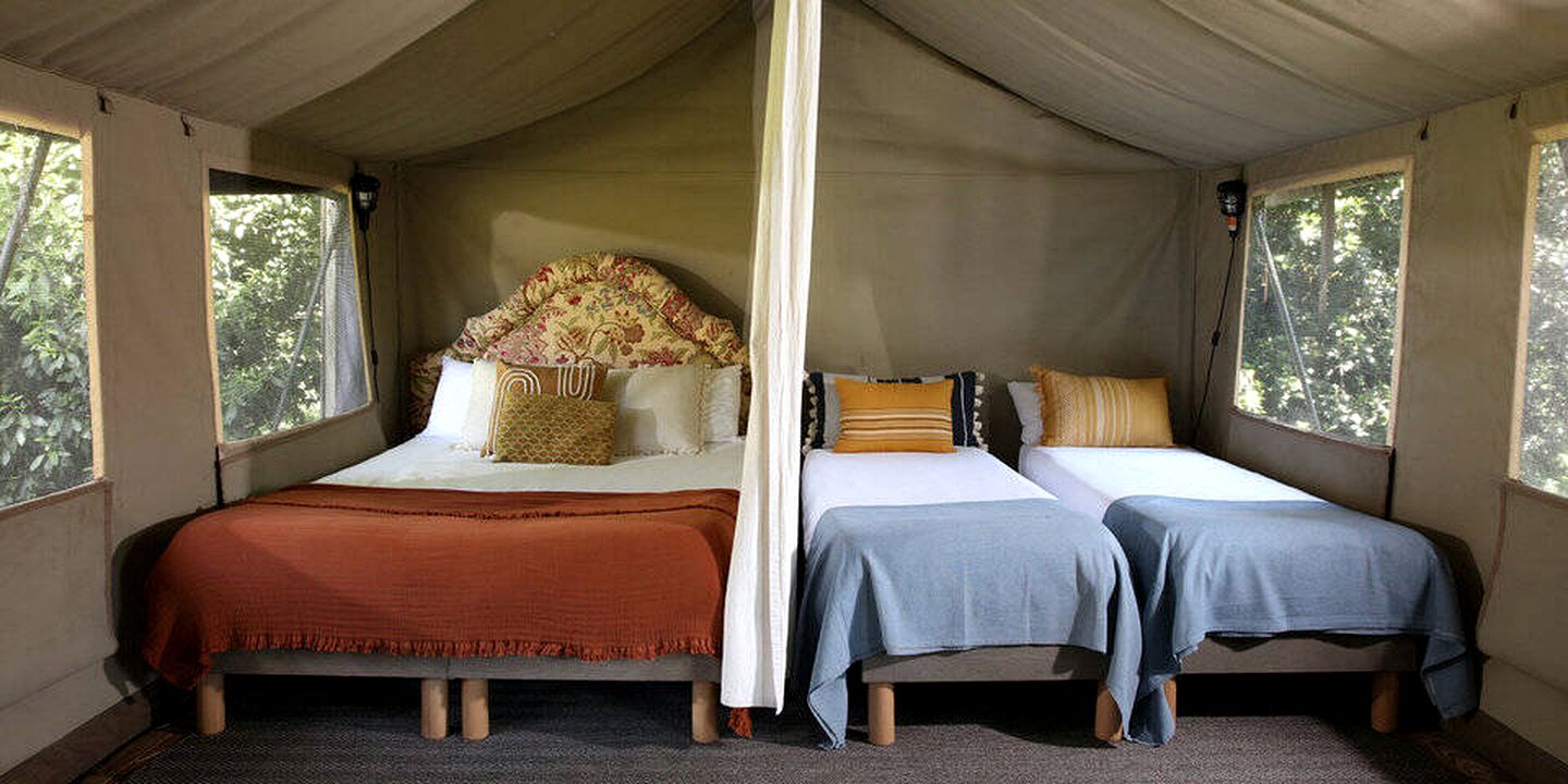 Tented Cabins for Couples or Families near Beach in Brittany, France