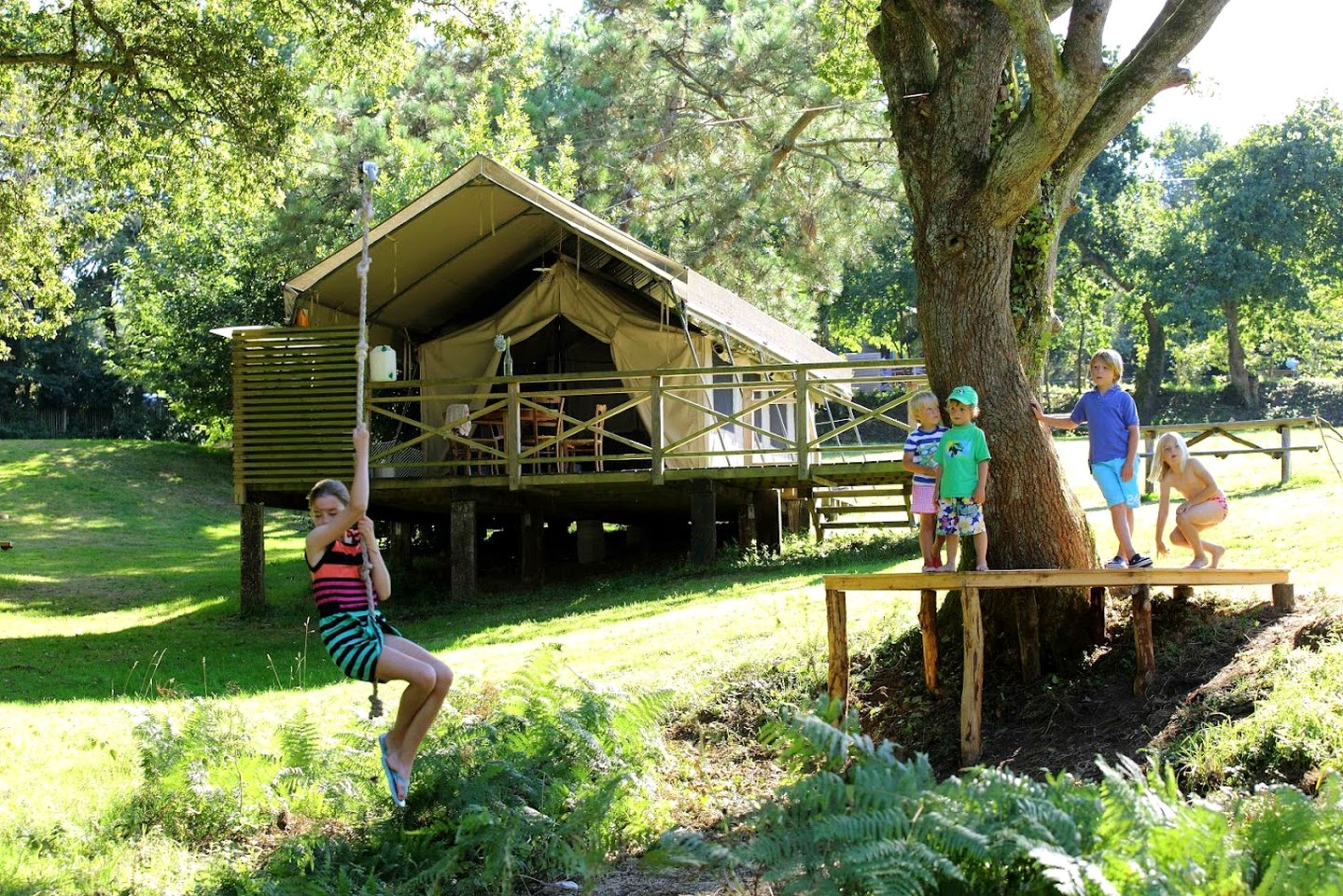 Tented Cabins for Couples or Families near Beach in Brittany, France