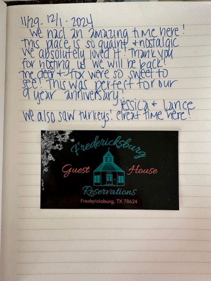 Lovely Creekside Vacation Rental for a Country Honeymoon in Fredericksburg, Texas