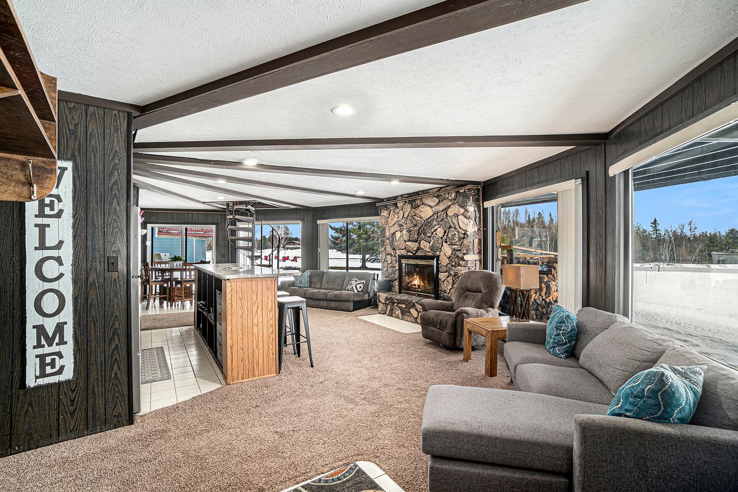 Stunning Cabin Getaway Perfect for Large Groups Situated in Boyne Falls, Michigan