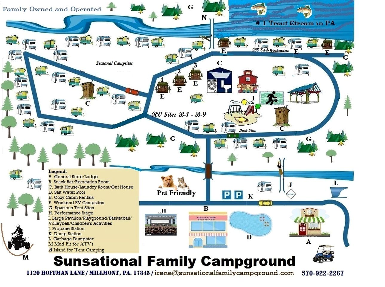 Rustic Cabin Rental on Family-Friendly Campsite near Harrisburg, Pennsylvania