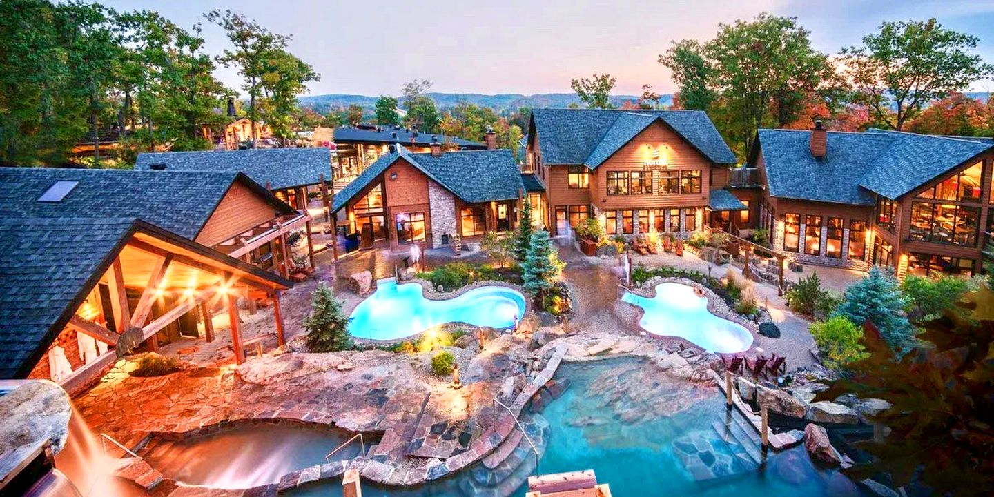 Incredible Eco-Friendly Cabin Getaway with Stunning Fireplace in Chelsea, Quebec