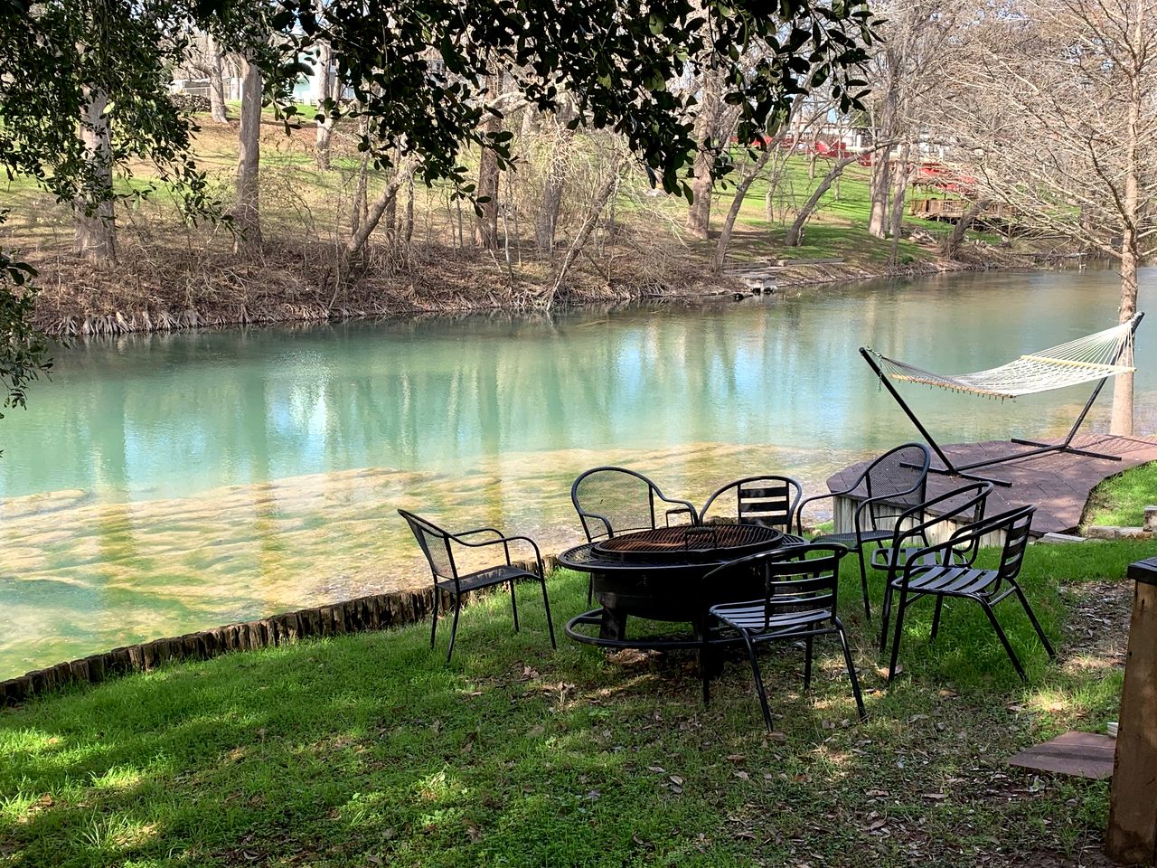 Spacious Cabin Rental Overlooking the Guadalupe River near Austin, Texas