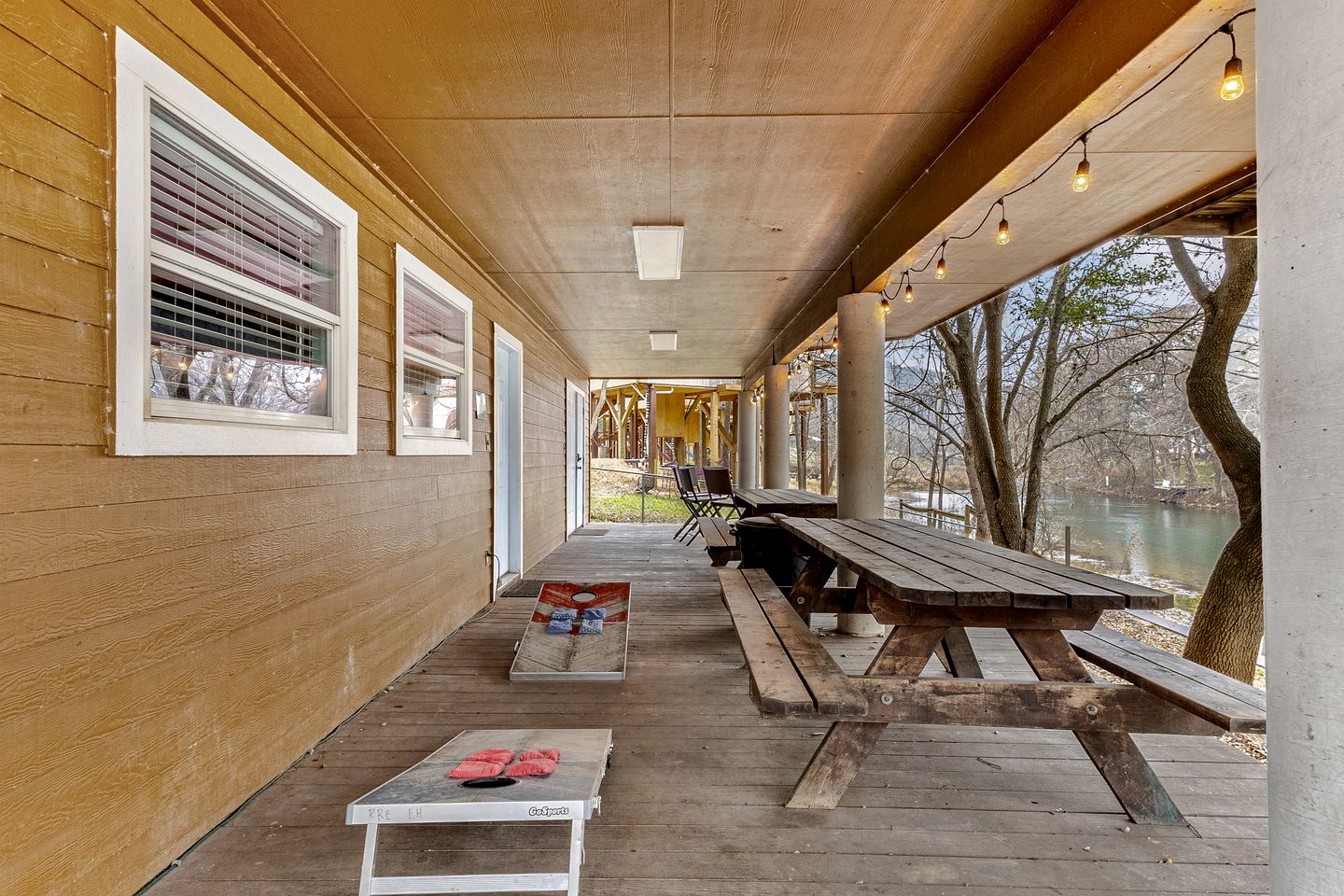 Spacious Cabin Rental Overlooking the Guadalupe River near Austin, Texas