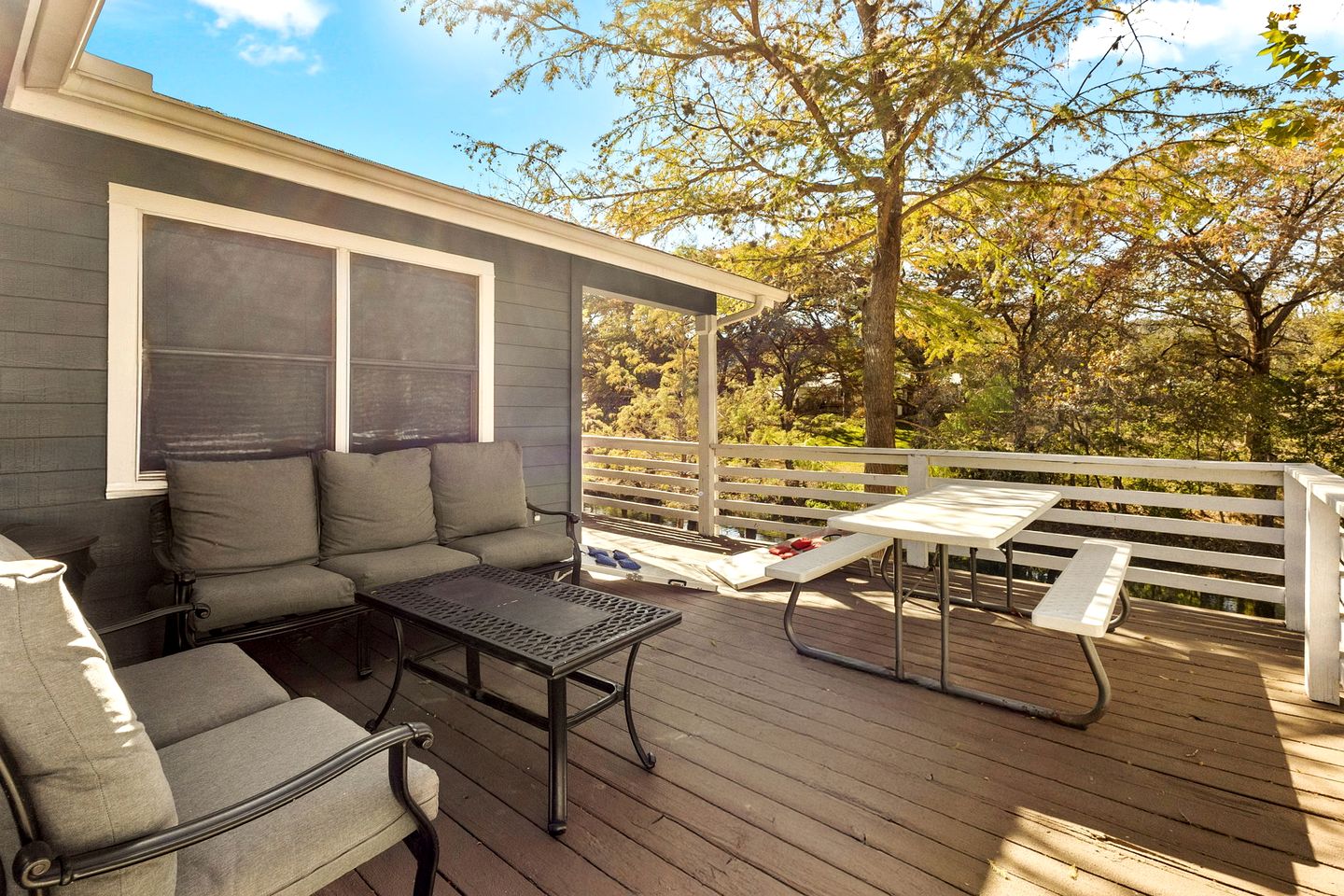 Riverfront Cabin Rental near Canyon Lake in New Braunfels, Texas