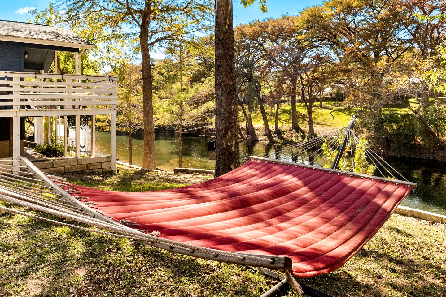 Riverfront Cabin Rental near Canyon Lake in New Braunfels, Texas
