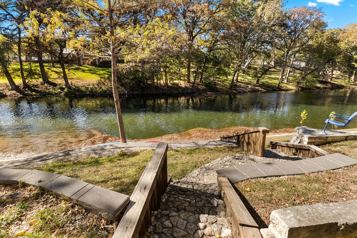Riverfront Cabin Rental near Canyon Lake in New Braunfels, Texas