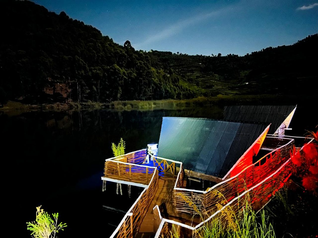 Glamping Accommodation with Stunning Waterfront Views on Lake Bunyonyi in Uganda