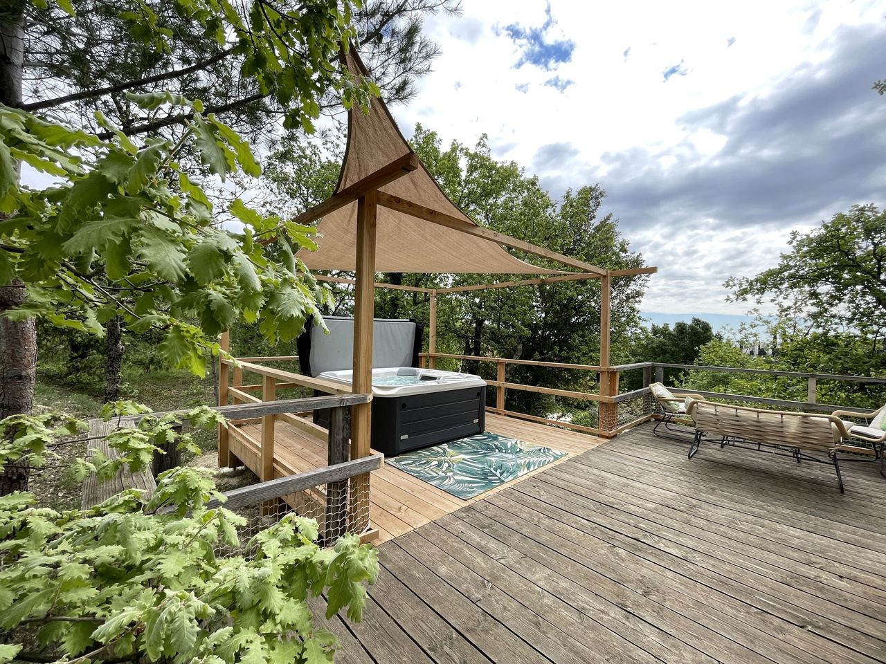Rustic Glamping Yurt for Couples near Monts d'Ardèche Natural Regional Park, France