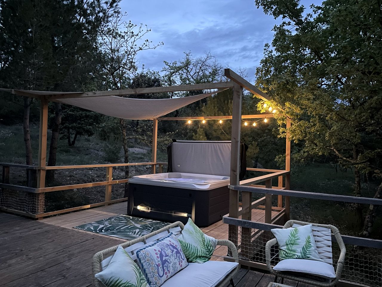 Rustic Glamping Yurt for Couples near Monts d'Ardèche Natural Regional Park, France