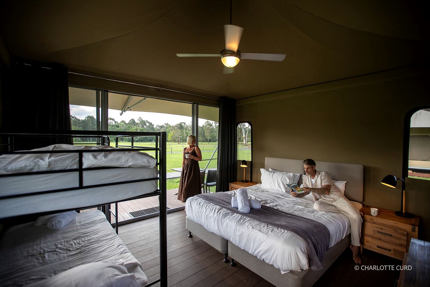 Luxury Glamping Tent with Ensuite Bathroom near Noosa in Queensland