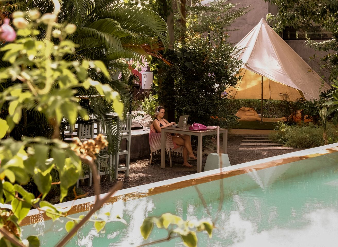 Eco-Friendly Bell Tent with an Infinity Pool in the Coastal Jungle of Phuket, Thailand