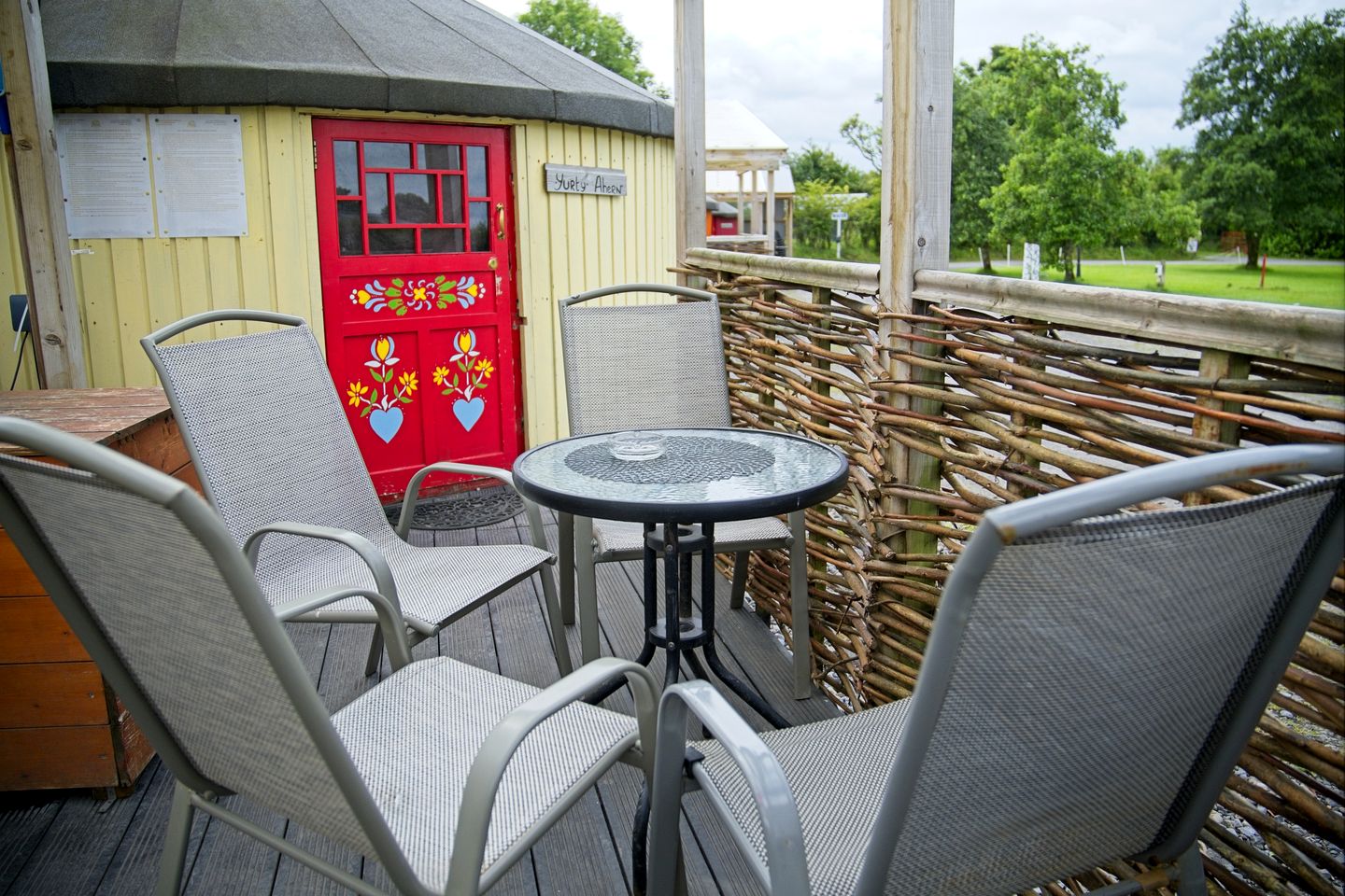Heated Yurt Rental with Wood-Fired Hot Tub near Ballyhaunis, Ireland