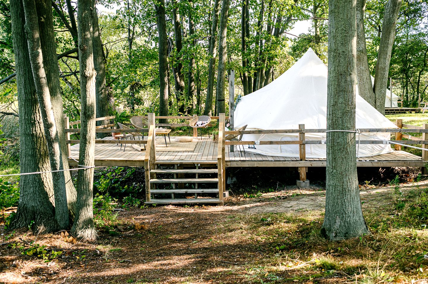 Boho-Inspired Tent on East Lake for Luxury Camping in Ontario